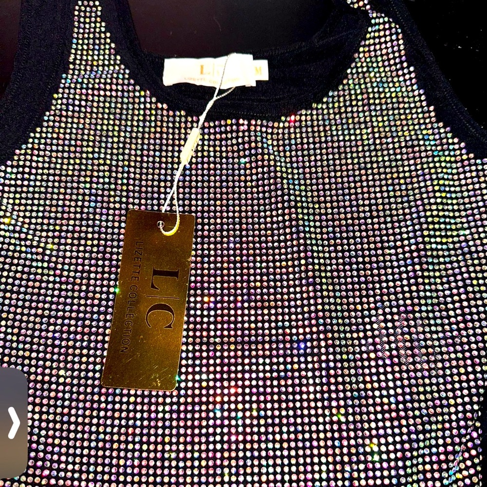 Black/holographic gem bodysuit